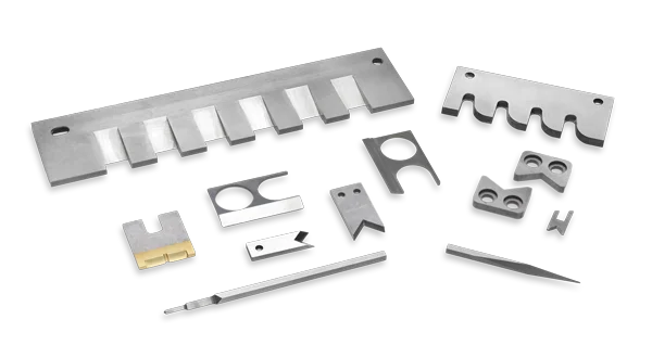 Eine Übersicht unterschiedlicher Messer gefertigt aus Hartmetall (HM). Für verschiedene Anwendungen nach Zeichnung gefertigt von Negele Hartmetall.